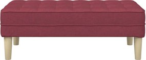 vidaXL παγκάκι με μαξιλάρι Κόκκινο 113 x 57 x 39 εκ. ύφασμα