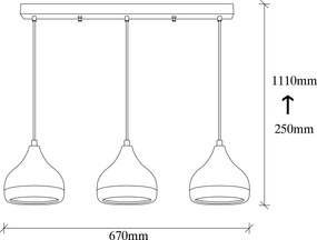 Chandelier Yıldo - 6877 Black
Copper