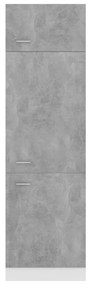 vidaXL Ντουλάπι Ψυγείου Γκρι Σκυροδέματος 60x57x207 εκ. Επεξ. Ξύλο