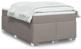vidaXL Κρεβάτι Boxspring με Στρώμα Taupe 120x190 εκ. Υφασμάτινο
