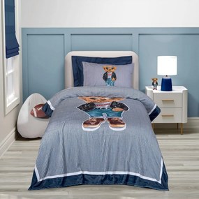 Κουβέρτα Παιδική 8838 Fleece Blue-White Greenwich Polo Club Single 160x220cm Πολυέστερ