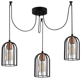 Φωτιστικό Οροφής Pamukkale 525NOR1563 104x14x111cm 3xE27 40W Black-Bronze Opviq