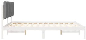 vidaXL Σκελετός Κρεβατιού με Επενδεδυμένο Κεφαλάρι Ανοιχτό γκρι
