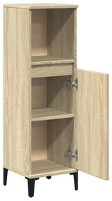 Ντουλάπι Μπάνιου Sonoma Δρυς 30x30x100 εκ. Επεξεργασμένο Ξύλο - Καφέ
