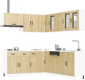 vidaXL Σετ Ντουλάπια Κουζίνας 11 τεμ. Lucca Sonoma Δρυς Επεξ. Ξύλο