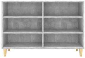 vidaXL Ραφιέρα Γκρι Σκυροδέματος 103,5 x 35 x 70 εκ. από Επεξεργ. Ξύλο