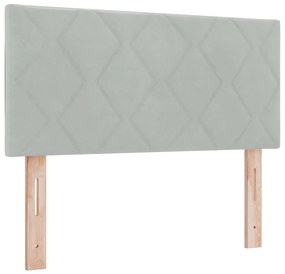 vidaXL Κεφαλάρι Ανοιχτό γκρι 90 cm Βελούδο