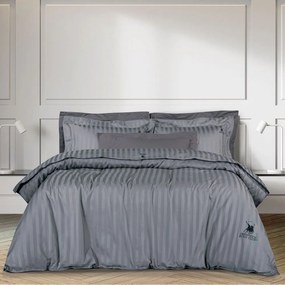 Παπλωματοθήκη 2152 (Σετ 3τμχ) Anthracite Greenwich Polo Club Queen Size 220x240cm 100% Cotton Satin