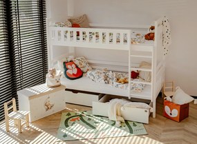 IGNAŚ 80x160 white bunk bed Lano Furniture