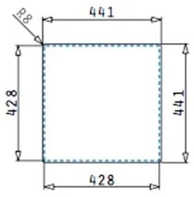 Νεροχύτης Κουζίνας Ανοξείδωτος Pyramis Lume 40x40 εκ. 1B 44x44x21 εκ.