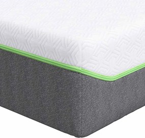 vidaXL Στρώμα Λευκό και Γκρι 100 x 200 cm Ζακάρ ύφασμα