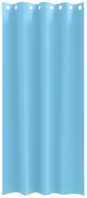 vidaXL Κουρτίνες με κουρτίνες 2 pcs Γαλάζιο 225 x 140 εκ. Πολυεστέρας