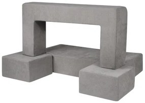 VEVOR Modular Kids Play Couch 4Pcs DIY Creative Child Sectional Sofa Dark Grey