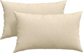 vidaXL Μαξιλάρι Καναπέ 2 pcs Κρεμ 50 x 30 cm ύφασμα