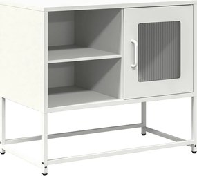 vidaXL Έπιπλο Τηλεόρασης Λευκό 68x39x60,5 εκ. από Χάλυβα