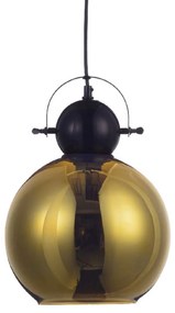 Φωτιστικό Οροφής Style KS081225BB Black Metal, Glass