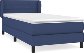 vidaXL Κρεβάτι Boxspring με Στρώμα Μπλε 80x200 εκ. Υφασμάτινο