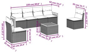 ΚΑΝΑΠΕΣ ΣΕΤ 7 ΤΕΜΑΧΙΩΝ ΜΑΥΡΟ ΣΥΝΘΕΤΙΚΟ ΡΑΤΑΝ ΜΕ ΜΑΞΙΛΑΡΙΑ 3227546