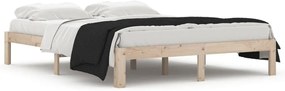 vidaXL Πλαίσιο Κρεβατιού 150 x 200 εκ. Μασίφ Ξύλο King Size