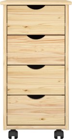 vidaXL Κινητό Ντουλάπι MOSS 34 x 39 x 65,5 cm Μασίφ Ξύλο Πεύκου Καφέ
