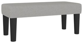 vidaXL Κρεβάτι Boxspring με Στρώμα Ανοιχτό Γκρι 90x200 εκ. Υφασμάτινο