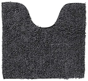Πατάκι Λεκάνης Misto Black Sealskin 55x60 Chenille-Πολυέστερ