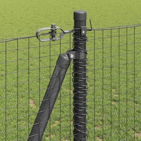 vidaXL 25 x 1,2 μ PVC-Επικαλυμμένο Ατσάλι Γκρι Δίχτυ