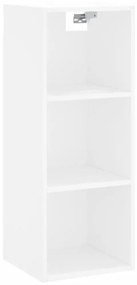 Ντουλάπι Λευκό 34,5 x 32,5 x 180 εκ. από Επεξεργασμένο ξύλο - Λευκό