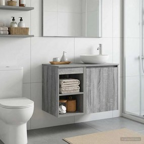 vidaXL Ντουλάπι Μπάνιου Γκρι Sonoma 30 x 35 x 50 εκ.