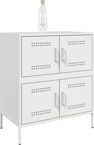 vidaXL Μπουφές Λευκός 68x39x79 εκ. από Ατσάλι