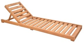 Ξαπλώστρα Specta Από Μασίφ Ξύλο Οξιάς 60x190x50cm Walnut