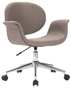 vidaXL Καρέκλα Γραφείου Περιστρεφόμενη Χρώμα Taupe Υφασμάτινη