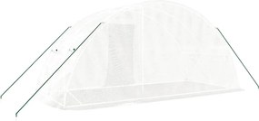 vidaXL Θερμοκήπιο με Ατσάλινο Πλαίσιο Λευκό 10 μ² 5 x 2 x 2,3 μ.