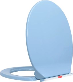vidaXL Κάλυμμα Λεκάνης με Soft Close &amp;amp; Quick Release Οβάλ Μπλε