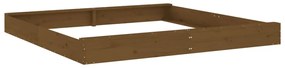 vidaXL Αμμοδόχος με Καθίσματα Καφέ Μελί Τετράγωνη Μασίφ Ξύλο Πεύκου