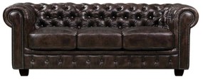 Καναπές Chesterfield Brown 689 E9574,3 201X92X72 cm Δέρμα