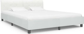 vidaXL Πλαίσιο Κρεβατιού Λευκό 160 x 200 εκ. από Συνθετικό Δέρμα