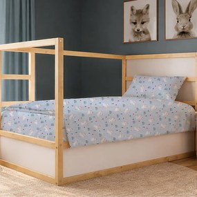 Πάπλωμα Μονό (160x240) Dimcol Rabbit Garden 584 Sky Blue