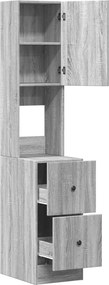 vidaXL Ντουλάπι Κουζίνας Γκρι sonoma 35x50x180 εκ. Επεξεργ. Ξύλο
