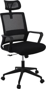 BF2020 Πολυθρόνα Γραφείου Διευθυντή Mesh Μαύρο   1τμχ