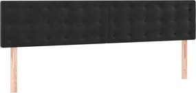 vidaXL Κρεβάτι Boxspring με Στρώμα Μαύρο 160x200 εκ. Βελούδινο
