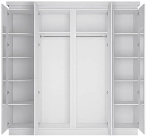 Ντουλάπα Lynx τετράφυλλη-Leuko