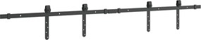 vidaXL Κιτ συρόμενης ντουλάπας 152 cm Ανθρακούχο ατσάλι