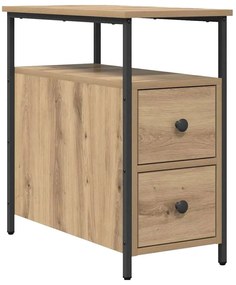 vidaXL Κομοδίνο artisan δρυς 30 x 60 x 60 εκ. Επεξεργασμένο ξύλο