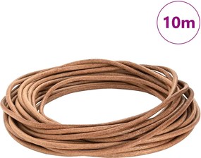 vidaXL Δερμάτινο σχοινί 1 Καφέ Ø5 χιλ. x 10 μ. Δέρμα