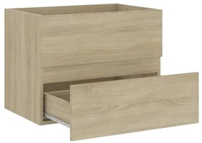 vidaXL Ντουλάπι Νιπτήρα Sonoma Δρυς 60x38,5x45 εκ. από Επεξ. Ξύλο