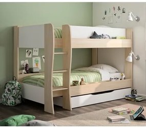 Epiplo World  Κουκέτα Roomy με 2 μονά κρεβάτια 90X200 + 2 Στρώματα Ορθοπεδικά KS Strom Classic 90x200 BEST-1533515
