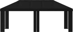 vidaXL Κάλυμμα Γκαζebo 6 x 3 m Μαύρο Πολυεστέρας 190 gsm