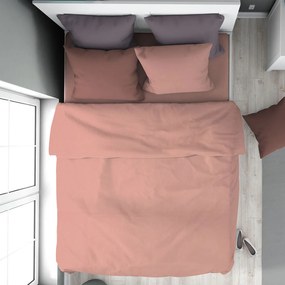 Παπλωματοθήκη Υπέρδιπλη (220x240) Dimcol Solid Σάπιο Μήλο