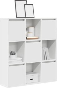 vidaXL Βιβλιοθήκη Λευκή 89x24x101,5 εκ. από Επεξεργασμένο Ξύλο